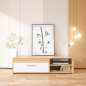 Polly Design - Aesthetic Modern Living Room Photo Frame Mockup Instagram Post
